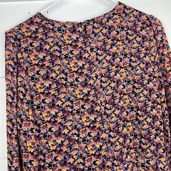 Fate Long Sleeve Ruched Floral Mini Dress Women’s Size Medium - Picture 12 of 13